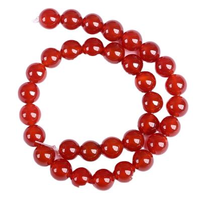 China China wholesale natural black red agate loose bead weaving DIY semi-precious stone bracelet for sale