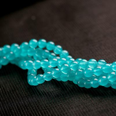 China Wholesale China quartz rock jade DIY bracelet chalcedony powder bead semi-finished for sale