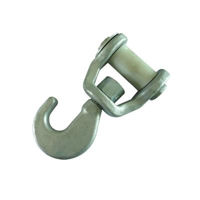 China Heavy Industry Forged Hook Carbon Steel Clevis Grab Hook Truck Trailer Lifting Hook for sale