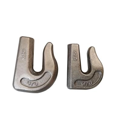 China Heavy Industry Forged Hook Weld-on Carbon Steel Clevis Grab Hook Truck Trailer Lifting Hook for sale