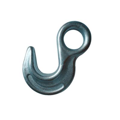 China Heavy Industry Heavy Duty Forged Hook With O Ring Carbon Steel Clevis Grab Hook Truck Trailer Lift Hook for sale