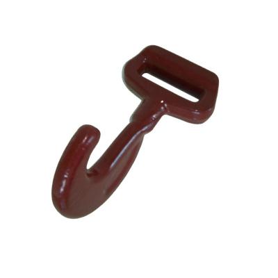 China Heavy Industry RED Forged Hook Carbon Steel Clevis Grab Hook Truck Trailer Lifting Hook for sale