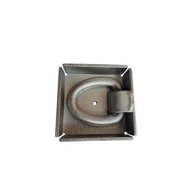 China ZINC Cargo Control Hardware Pan Fitting D-Rings Tie-Downs Anchors for sale