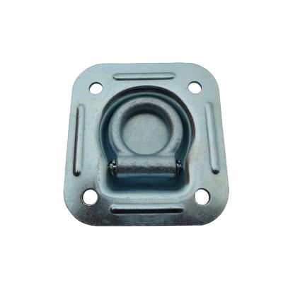 China GALVANIZED Cargo Control Hardware Pan Fitting w/-D Rings Tie-Downs Metal Welded for sale