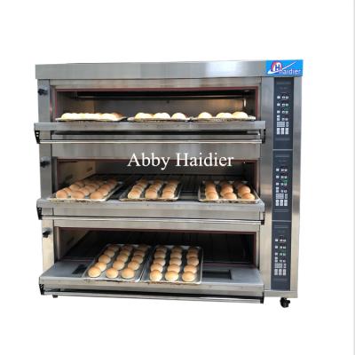 China 380v220v Commercial Steam Injection Deck Oven 3 Deck Bread Oven Top Selling Top Selling Oven With Steam for sale