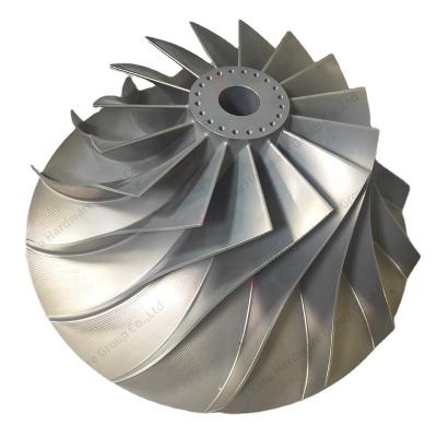 China Aluminum 5 Axis Custom CNC Machining Supercharger Turbo Compressor Titanium Alloy Impeller for sale