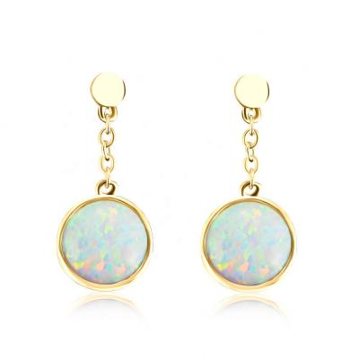 China 2022 FASHIONABLE Hot Sale Fire Opal Studs Earrings S925 Sterling Silver Pendants Opal Earrings For Women for sale