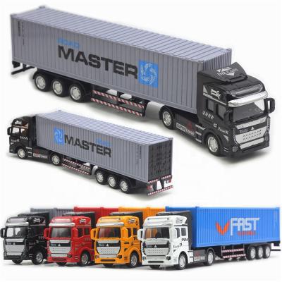 China Toy Diecast Toy Vehicles Amazon Diecast Hot Sale1: 48 Container Truck Model Of Alloy Container Truck For Boy Toy Modelo Collection for sale