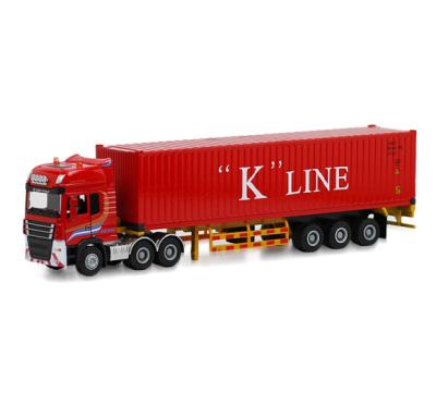 China 1:50 Container Diecast Truck Model Toy Of Alloy Trailer For Boy Semi Trailer Container Truck Toy Modelo Diecast Toy Vehicles for sale