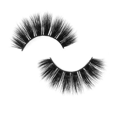 China Three-dimensional natural mink eyelash cross hair 3D false eyelashes real natural soft wholesale mink hair deeply exaggerated for sale