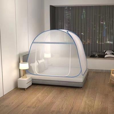 China 200*200*155cm Folded 1 Doors Foldable Free Standing Pop Up Portable Double Bed Yurt No Need To Installation Mosquito Net for sale