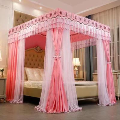 China Household Folded Shade Bed Curtain with Princess Mosquito Net Mosquito Nets for Canopy Beds Bedding Natural Luxury Wedding Netting for sale