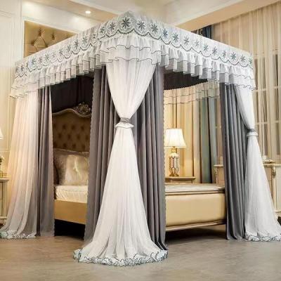 China 150*200*190cm Double Layer Blackout Bed Curtain Folded Luxury Baby Umbrella Mosquito Net for sale