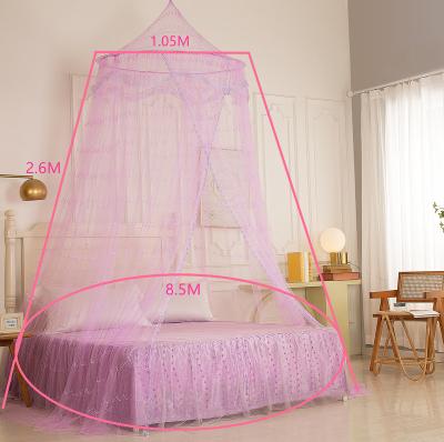 China Hot Selling 8.5*1.05*2.6m Double Bed Encryption Hot Princess Lace Wider Space Around Ceiling Mosquito Net for sale