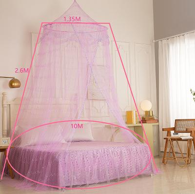 China 10*1.35*2.6m Folded Canopy Mosquito Net For Double Bed Mosquito Tent Insect Rejection Canopy Bed Repellent Curtain for sale