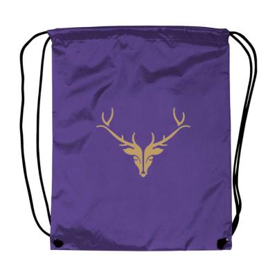 China Fold Up Non Woven Drawstring Bag Folding Pocket Pouch Storage Bag for sale