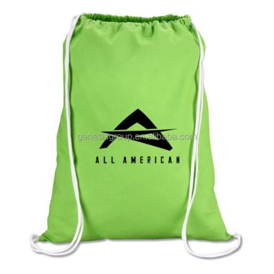 China Colorful DAY BACKPACK 100% Cotton Drawstring Backpack / Sportpack for sale