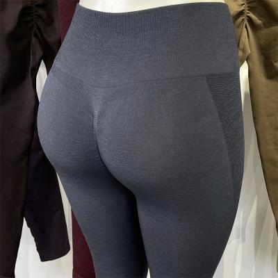 China Unique Design Women's Cutout Breathable Top Quality Breathable Side Two Cuffs Seamless Butt Crac! slot ! push up leggings for women yoga pants for sale