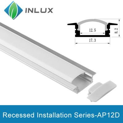 China Recessed Installation Series aluminum profile groove for LED linear light LED strip light INLUX AP12D for sale