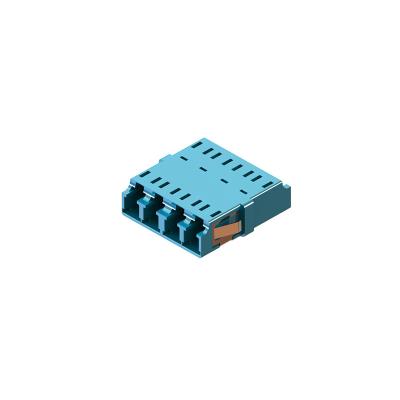 China 4 Multimode LC Fiber Optic Adapter Reduce Fiber Optic Couplers For CATV / FTTX for sale