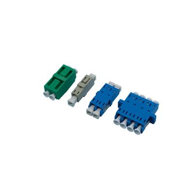 China Color Coded Female To Female LC To LC Fiber Adapter Plastic With Flange And Flangeless for sale