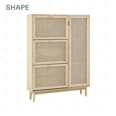 China 3 Natrual rattan drawers & 1 natural organzier rattan door SHELDON CANNAGE shoe with 3 drawers and 1 natrual rattan door for sale