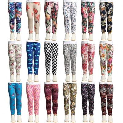 China Best Selling Viable Printed Silk Girls Milk Pants New Children's Leggings for sale