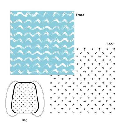 China Sustainable Extra Large Custom Microfiber Waffle Bath Blanket Mutli-purpose Microfiber Beach Towel 2 Sides Print for sale