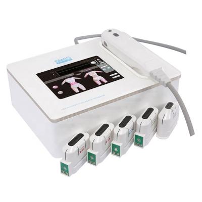 China 10000 shots 5 cartridges portable hifu machine skin tightening for face lift smas anti aging hifu for sale