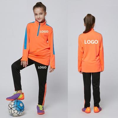 China Vedo Kids Training Uniform Kids Sweatsuit Dropshipping Logo Polyester Long Sleeve Pants Breathable Custom Soccer Football for sale