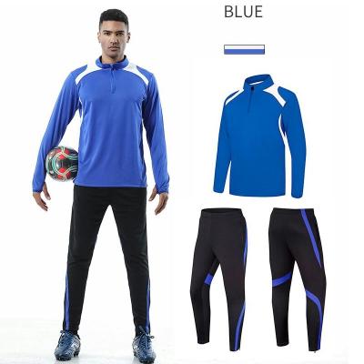 China Wholesale Breathable Personalize Custom Made Polyester 1/4 Zip Soccer Sporty Set Training Sweatsuit For Men for sale