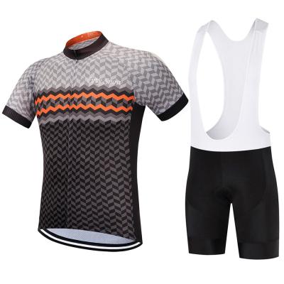 China Breathable Wholesale Custom Sublimation Printing Polyester Shorts Sleeve And Bib Shorts Cycling Tank Top Set For Men for sale