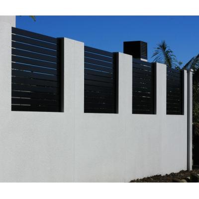 China Easily Assembled Garden Ornamental Black Metal Panel Aluminum Fence for sale