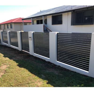 China Easily Assembled Outdoor Garden Aluminum Slat Panels Decorative Metal Screen Fencing for sale