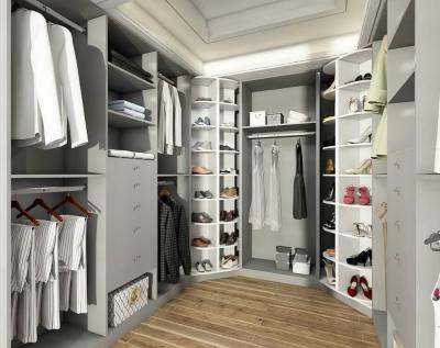 China Modern PANEL Bedroom Fabric Wardrobe Furniture Open Closet Design Adjustable Walk In Closet for sale