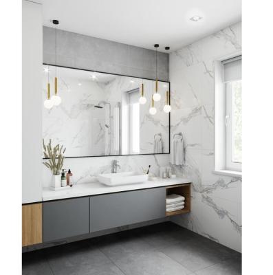 China Modern Italian Bathroom Vanity Wall Mounted Bathroom Vanity Fancy Cabinet With Led Mirror for sale