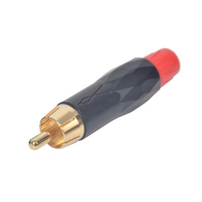 China audio & Male Audio Connector Pro RCA086G Accuracy Audio Visual High Quality RCA Plug for sale