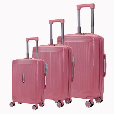 China 2021 20 24 28 Inch Dark Gray Custom PP Aluminum Trolley Custom Luggage For Girls for sale