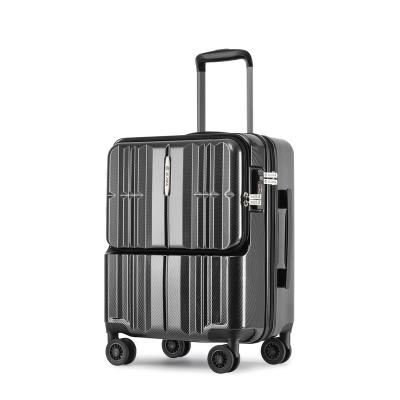 China Fashionable Design ABS Plastic PC Hard Case Trolley Travel Luggage for sale