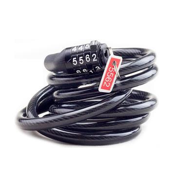 China Steel Wire 4 Digit Lock Bicycle Bike Lock Chain Cycling Anti Thief Password Easy To Only Use Password Made In China for sale