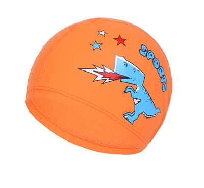 China Cartoon Swim Cap Kids Cartoon Sports Elastic Personalized Swim Caps Kids Swimming Hat for sale