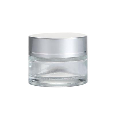 China LOW MOQ High End 5g Empty Cosmetic Frosted Glass Jars For Face Cream Eye Cream for sale