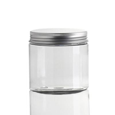 China Eco-friendly 50g 100g 120g 150g 200g 250g Clear Plastic Foil Cap Cosmetics Cream Empty Jar for sale