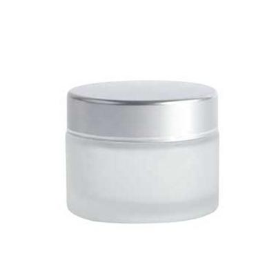 China LOW MOQ 10g Factory Price Cosmetic Empty Clear Frosted Glass Cream Jar For Skin Care Cream for sale