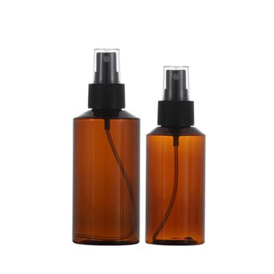 China Low MOQ 100ML 150ML Cosmetics Packaging Transparent Plastic Spray Bottle For Essential Water for sale