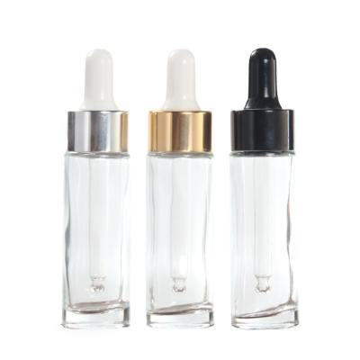 China Eco-friendly Recyclable High Quality Clear 30ml Cylinder Shape Glass Dropper Bottle For Essential Oil for sale