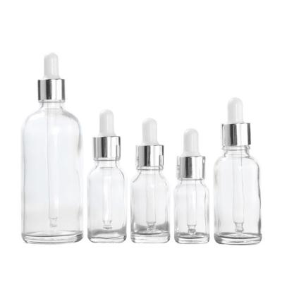 China High Qiality 5ml 10ml 15ml factory price frosted clear white glass dropper bottle for essential oil for sale