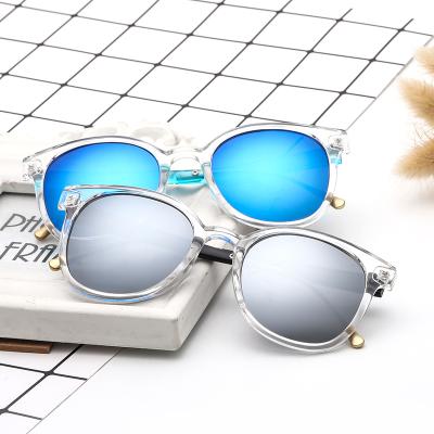 China 2021 Colored Mirror Shades New Arrival Promotion Fashion Sunglasses PC Clear Lens Frame PC Sunglasses for sale