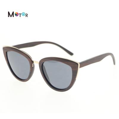 China Fashion Sunglasses Low Price Vintage Women Custom Cat Eye Wood Polarized Sunglasses 2021 for sale