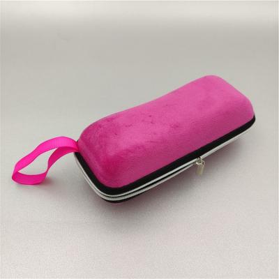 China Customized cheap pink soft flannel sunglasses case eye wear glass pocket promotion big optical flannel case for sale